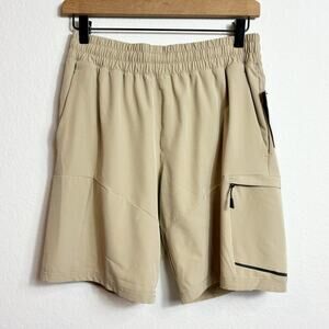 APANA MENS BEIGE BLACK WORKOUT ACTIVEWEAR SHORTS SMALL HUSK BRAND NEW M1340